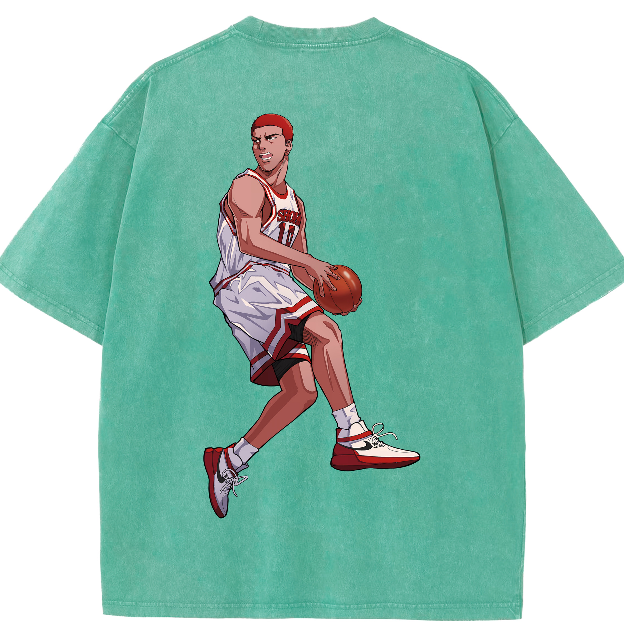 （画像用） SLAM DUNK／スラムダンク 綿100% ヴィンテージ風 半袖Tシャツ（背面プリント）